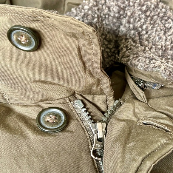 Woolrich John Rich & Bros "Arctic" Parka Khaki‎ Down Jacket – Size 6 – Hood Coat - Picture 10 of 14